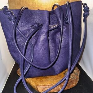Free People Head Over Heels purple leather handbag